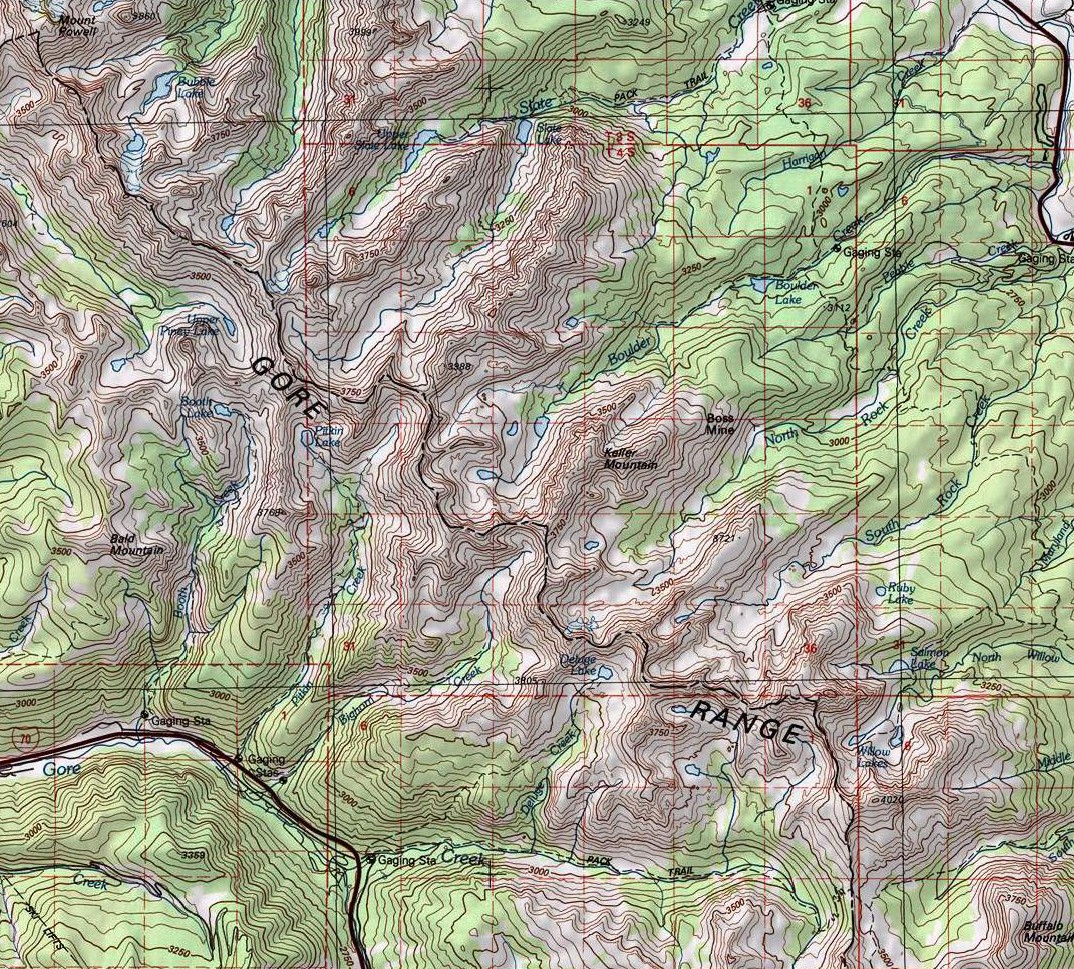 Gore Range Map