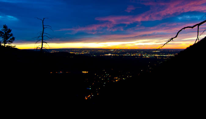 Cameron Cone Sunrise over Colorado Springs