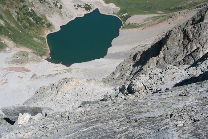 Looking down at Capitol Lake from the Knife Edge