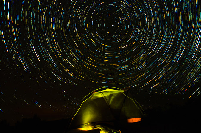 Star Trails over Tent