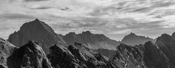 Sneffels and Teakettle Black and White