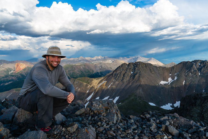 Matt Payne on top of Grizzly Peak