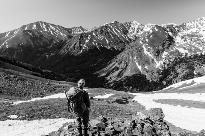 Mount Elbert and French Mountain Black and White