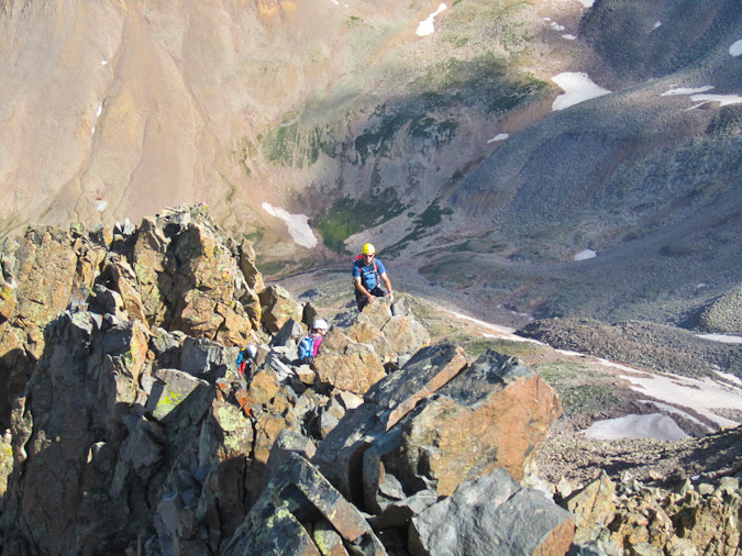 Matt approaches Mt. Wilson Summit Block