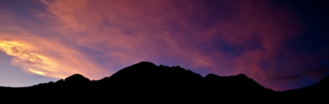 Sunrise over Wilson Peak