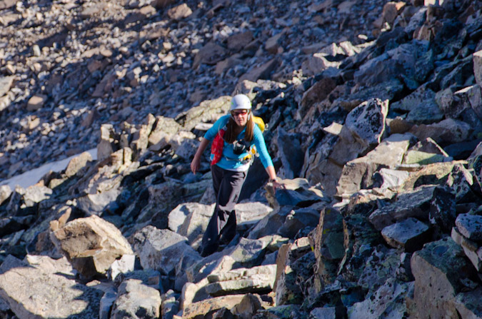 Kara Bauman climbs up Mt. Wilson