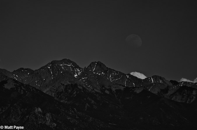 Kit Carson Mountain and Crestone Peak Moon