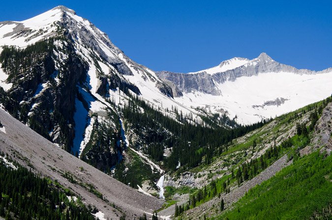 Snowmass Mountain from Snowmass Creek Trail