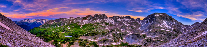 HDR Panoramic of the Raggeds Wilderness Area and Siberia Peak from Snowmass Mountain