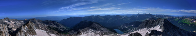 Panoramic from the summit of Snowmass Mountain
