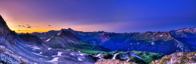 Sunrise over the Maroon Bells from Hagerman HDR