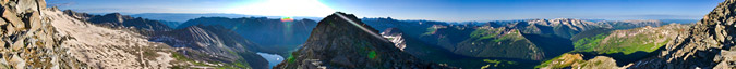 360 degree Panoramic from the Snowmass Peak - Hagerman saddle