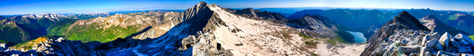 360 degree panoramic from Hagerman Peak