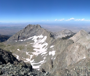 Blanca Peak splits two valleys in this 360 degree panoramic