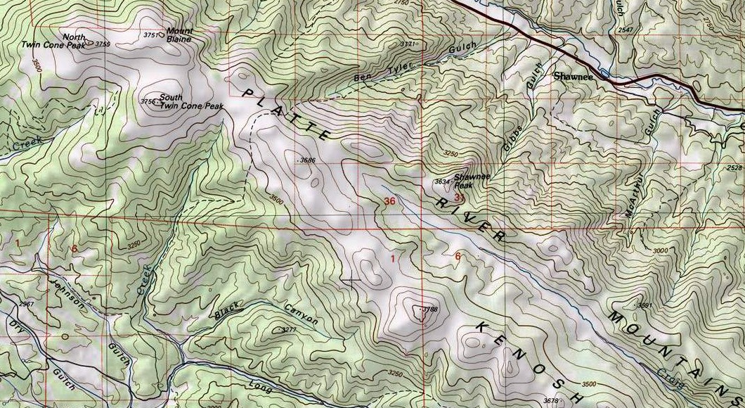 Platte River Mountains Map