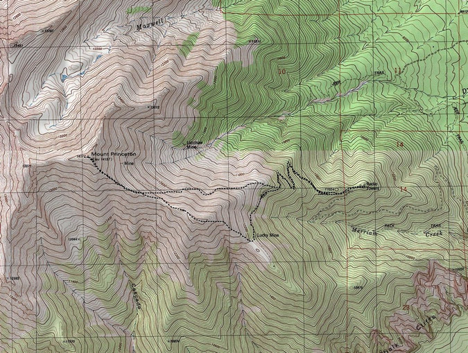 Mount Princeton Route Map