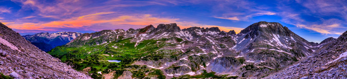 HDR Panoramic of the Raggeds Wilderness Area and Siberia Peak from Snowmass Mountain