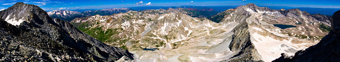 Snowmass Mountain and Capitol Peak Panoramic from North Snowmass