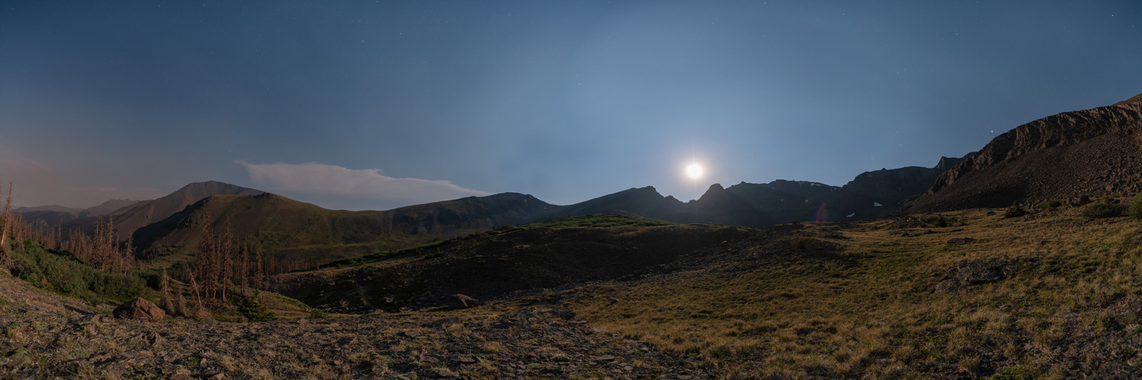 Moonrise Panorama over San Luis Peak